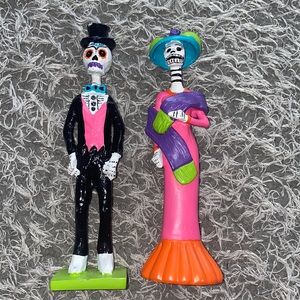 Day of the dead couple figurines set Halloween
